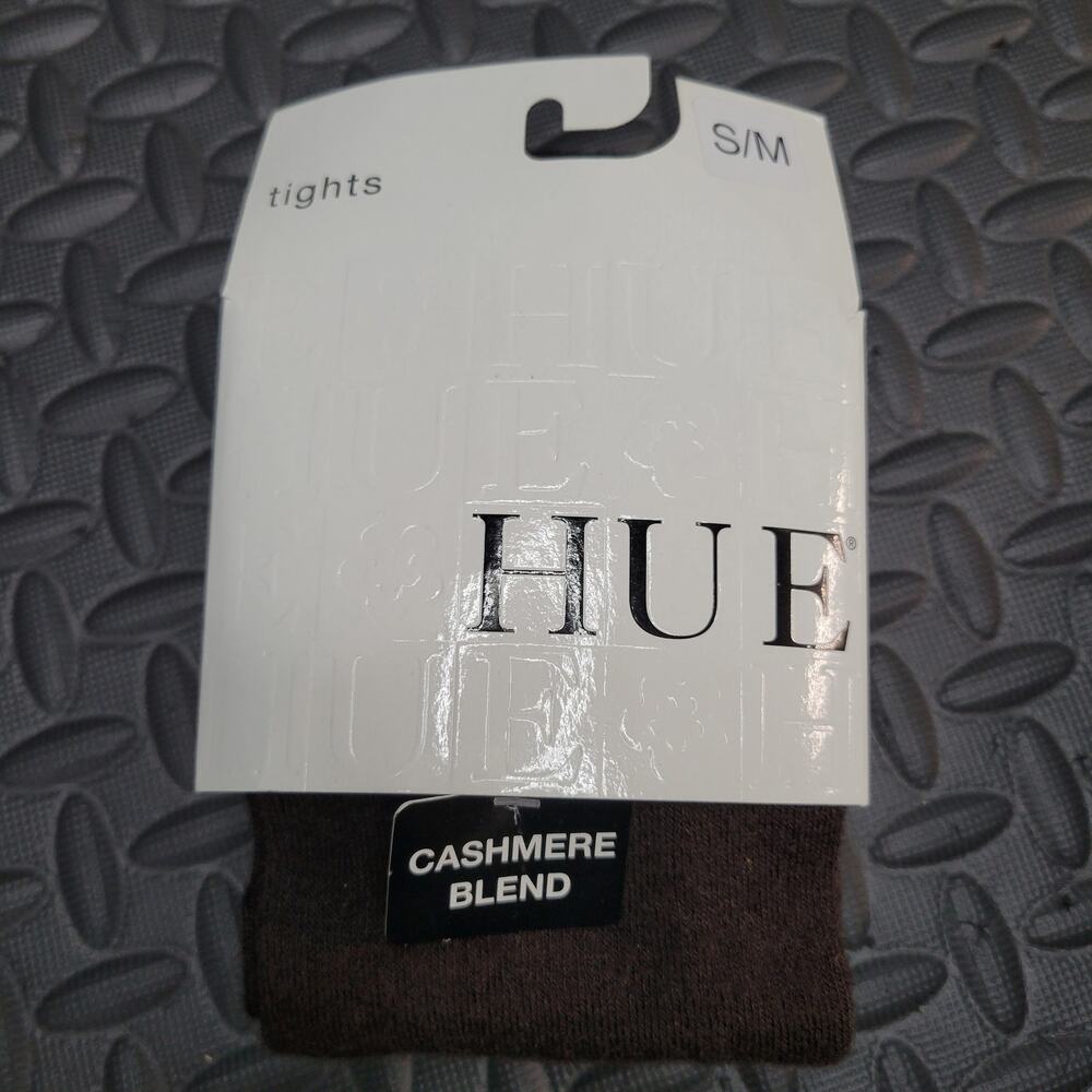 Hue Cashmere Blend Sweater Tights Espresso Brown S/M Soft Warm NWT